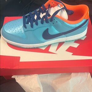 Nike Vibrant Blue and Orange Sneakers
